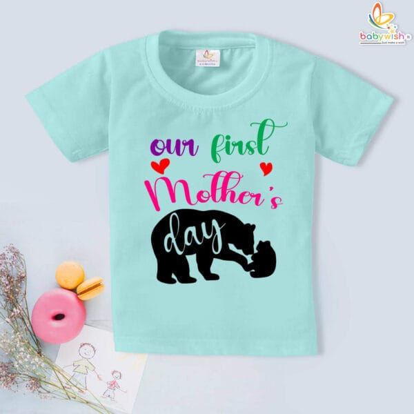 Babywish Mothers Day Baby Matching Outfit Mama Bear Print - Image 2