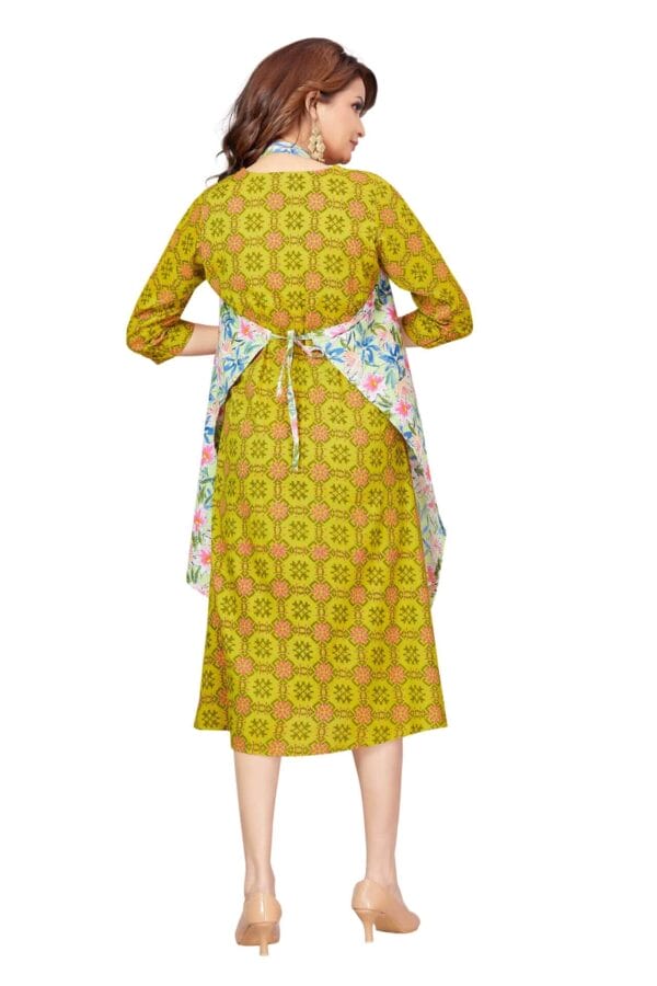 Mother wearing Babywish pastel floral cotton nursing cover during breastfeeding