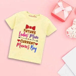 Valentine Day T-shirt for Kids Unisex Valentine Topwear Outfit Printed Half Sleeve Tshirt Dress for Boy n Girl "Future Ladies Man"