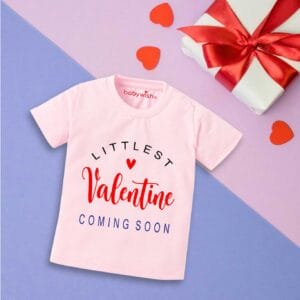 Valentine Day T-shirt for Kids Unisex Valentine Topwear Outfit Printed Half Sleeve Tshirt Dress for Boy n Girl "Come Soon Valentine"