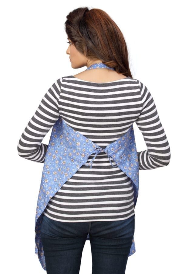 Nursing covers for Mother Breathable feeding cover for Breastfeeding 360° Coverage Protection Cover - Blue Sunflower Theme - Image 7