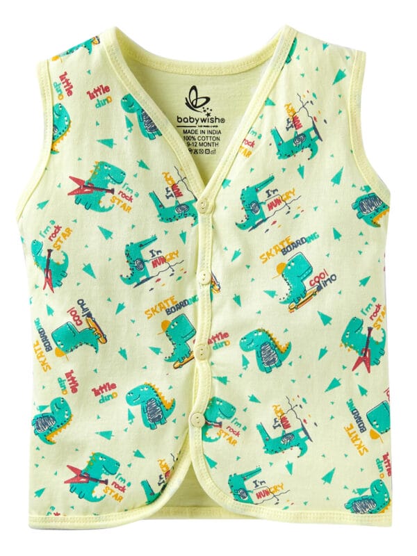 Newborn Baby Jhabla Soft Cotton Sleeveless Vest | Babywish - Image 3