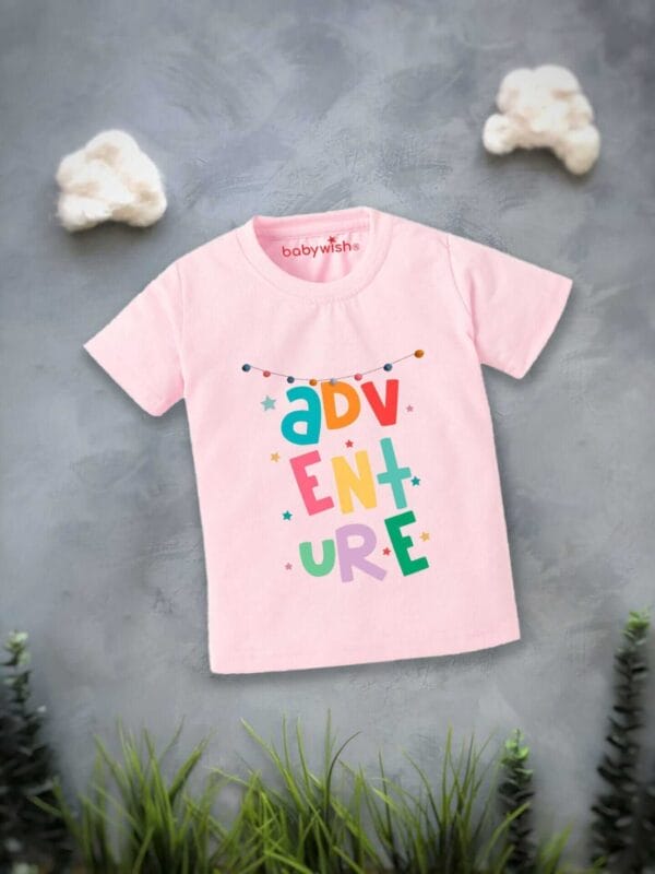 Printable Family T-shirt for Kids Clothes Unisex Newborn Topwear Outfit Cotton Tshirt Half Sleeve Round Neck Dress for Boy n Girl "Adventure Print" - Image 2