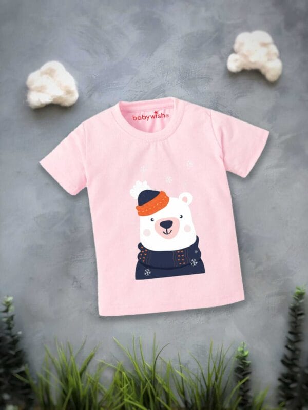 Printable Family T-shirt for Kids Clothes Unisex Newborn Topwear Outfit Cotton Tshirt Half Sleeve Round Neck Dress for Boy n Girl "White Panda Print" - Image 2