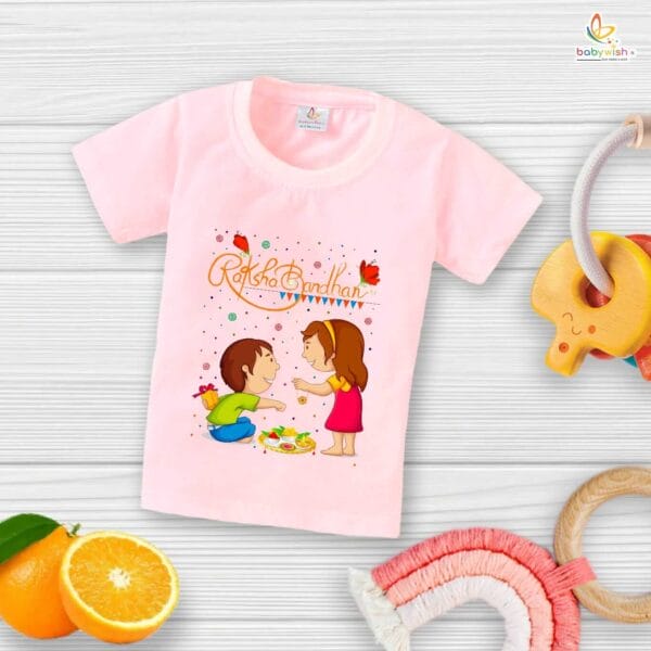 Babywish Rakshabandhan T-Shirt Brother Sister Matching dress Rakshabandhan gift for Rakhi Tee - Image 2
