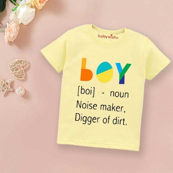 Printable Family T-shirt for Kids Clothes Unisex Newborn Topwear Outfit Cotton Tshirt Half Sleeve Round Neck Dress for Boy n Girl "Boy Elaboration" - Image 3