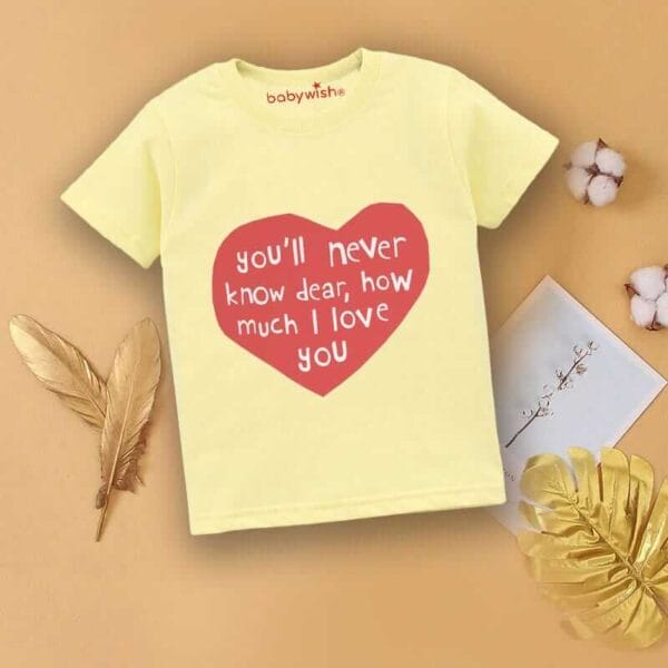 Printable Family T-shirt for Kids Clothes Unisex Newborn Topwear Outfit Cotton Tshirt Half Sleeve Round Neck Dress for Boy n Girl "You Never Know" - Image 2