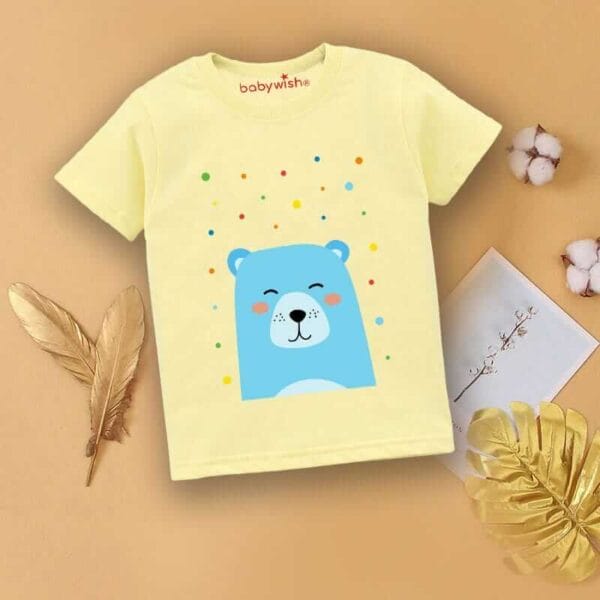 Printable Family T-shirt for Kids Clothes Unisex Newborn Topwear Outfit Cotton Tshirt Half Sleeve Round Neck Dress for Boy n Girl "Panda Dot Print" - Image 2