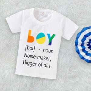 Printable Family T-shirt for Kids Clothes Unisex Newborn Topwear Outfit Cotton Tshirt Half Sleeve Round Neck Dress for Boy n Girl "Boy Elaboration"
