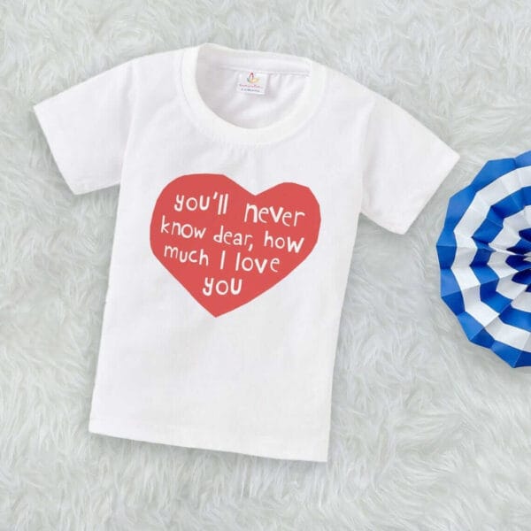 Printable Family T-shirt for Kids Clothes Unisex Newborn Topwear Outfit Cotton Tshirt Half Sleeve Round Neck Dress for Boy n Girl "You Never Know" - Image 3