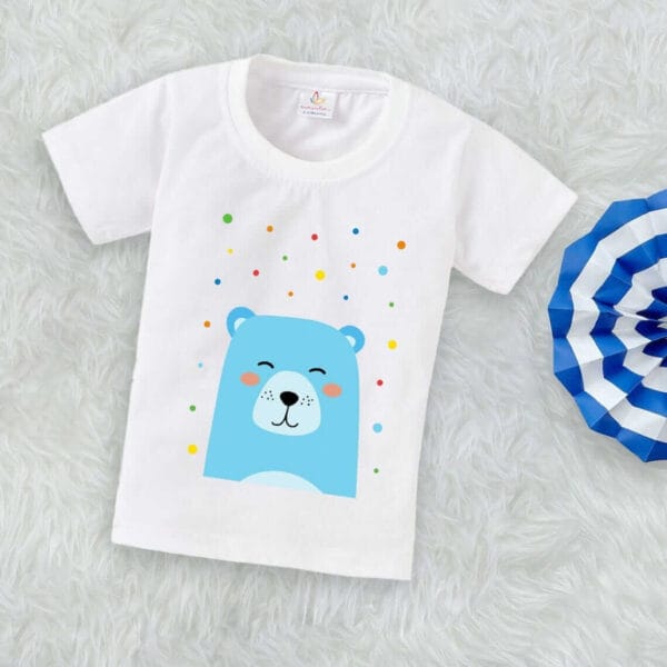 Printable Family T-shirt for Kids Clothes Unisex Newborn Topwear Outfit Cotton Tshirt Half Sleeve Round Neck Dress for Boy n Girl "Panda Dot Print" - Image 3