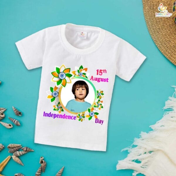 Babywish Independence Day T-Shirt for Boys and Girls 15th August T-Shirts HAPPY INDEPENDENCE DAY