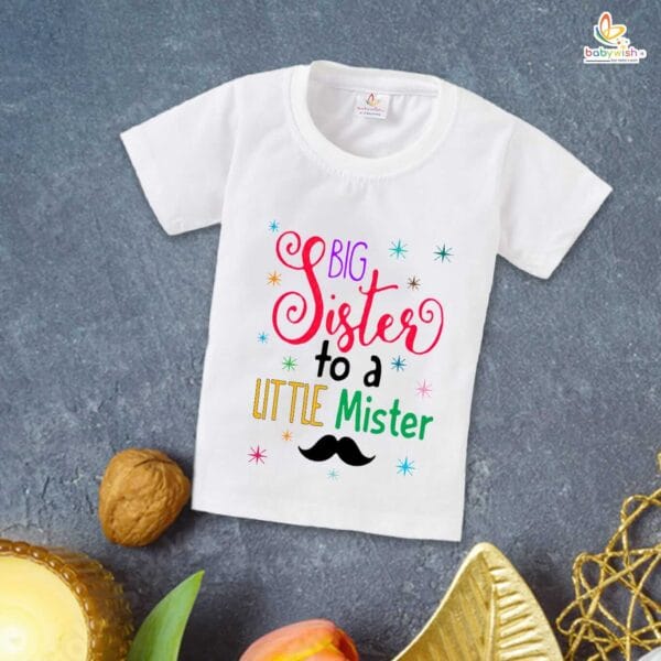Babywish Rakshabandhan T-Shirt Brother Sister Matching dress Rakshabandhan gift for Rakhi Tee - Image 4