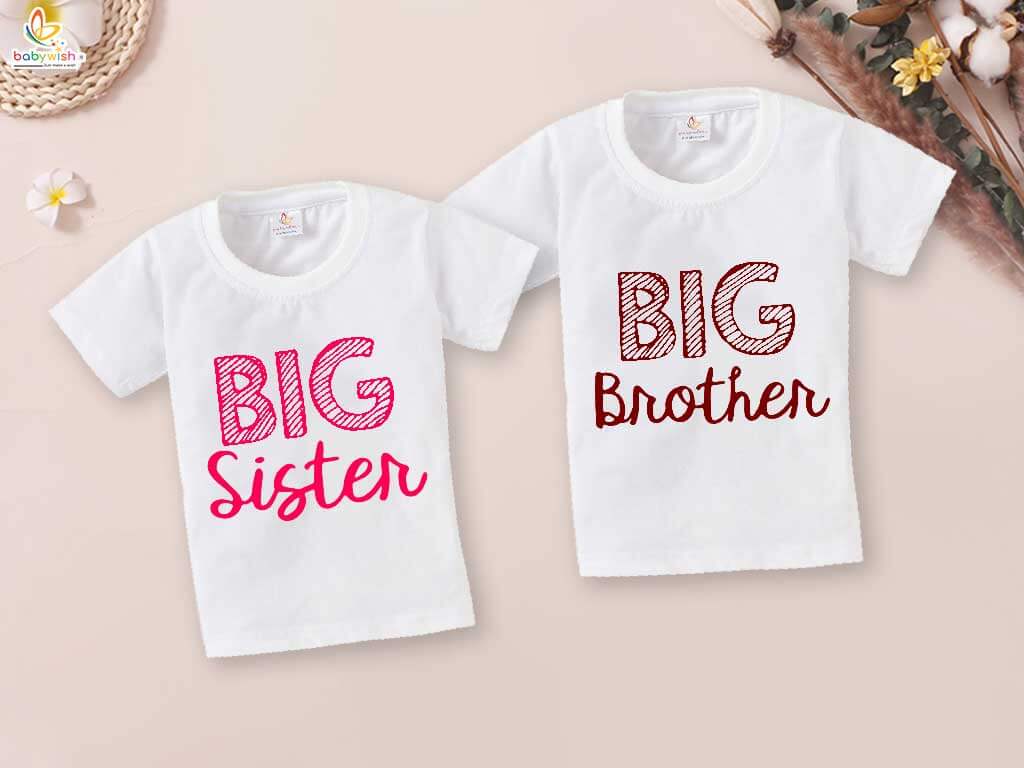 Rakshabandhan Special Combo White T-Shirts Sets for Brother and Sister Combo Pack of 2
