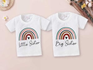 Rakshabandhan Special Combo White T-Shirts Sets for Brother and Sister Combo Pack of 2