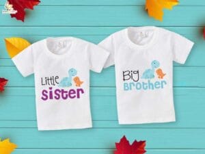 Rakshabandhan Special Combo White T-Shirts Sets for Brother and Sister Combo Pack of 2