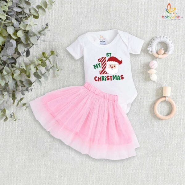 Newborn girls tutu skirt romper Christmas print onesies bodysuits for baby 0 to 12 months - Image 4