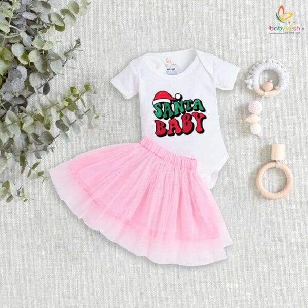 Newborn girls tutu skirt romper Christmas print onesies bodysuits for baby 0 to 12 months - Image 4