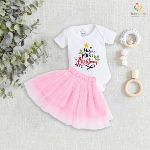 Newborn girls tutu skirt romper Christmas print onesies bodysuits for baby 0 to 12 months - Image 4