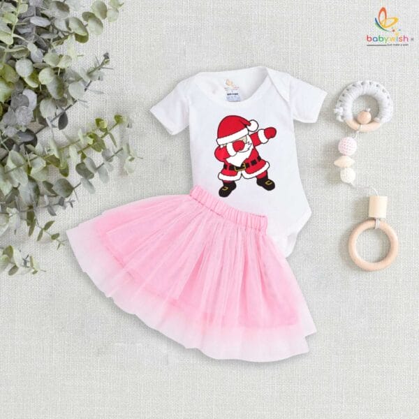 Newborn girls tutu skirt romper Christmas print onesies bodysuits for baby 0 to 12 months - Image 4