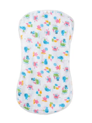 Cotton Baby Burp Cloth with Ocean Print