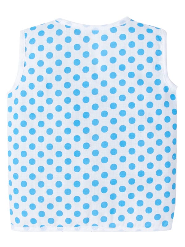 Polka Dot Sleeveless Front-Open Cotton Baby Vests Babywish