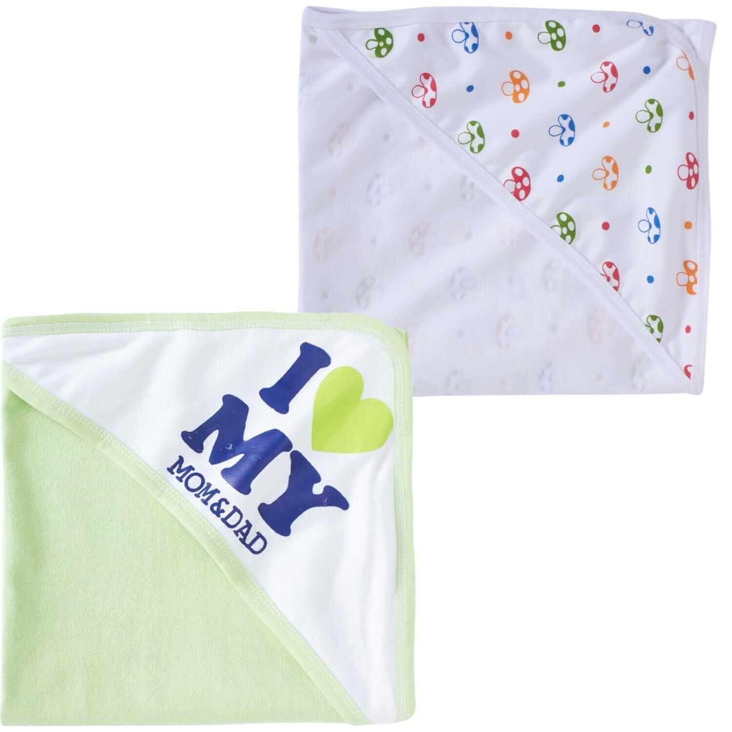 Baby Hooded Towels for Newborn – Combo Multicolor Bath Towels for Boys & Girls, Soft Absorbent Infant Hooded Towels, Perfect Kids Bath Wraps for Newborns