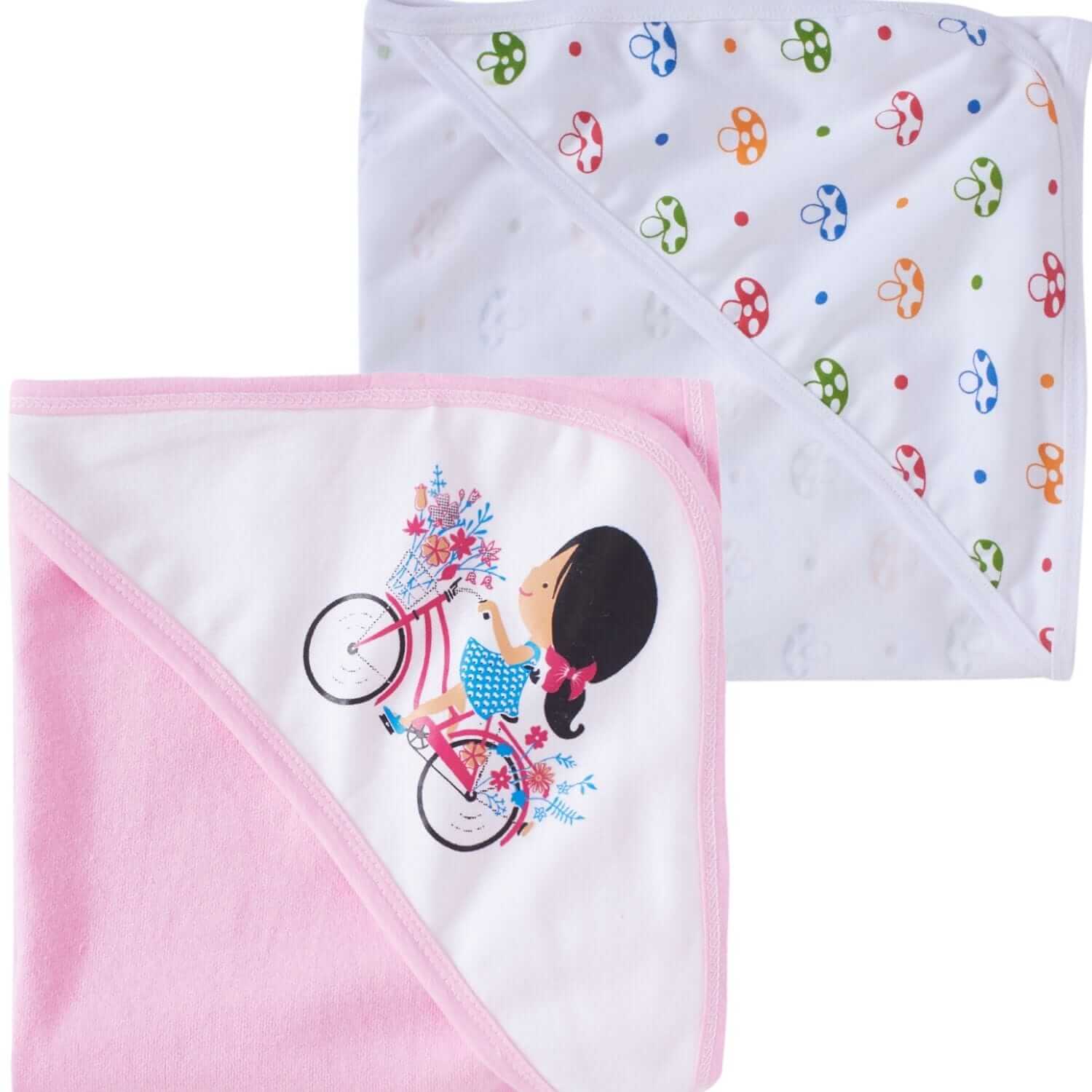 Baby Hooded Towels for Newborn – Combo Multicolor Bath Towels for Boys & Girls, Soft Absorbent Hooded Towels for Infants, Kids Bath Wraps, Newborn Bath Essentials