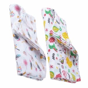 Muslin Swaddle Blankets 100% Organic for newborn Baby Multipurpose Infant Swaddle 112x112cm - Combo Pack of 2