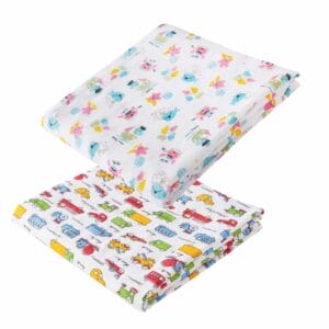 Muslin Swaddle Blankets 100% Organic for newborn Baby Multipurpose Infant Swaddle 112x112cm - Combo Pack of 2