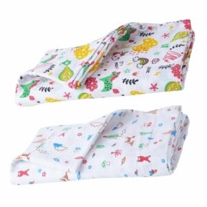Muslin Swaddle Blankets 100% Organic for newborn Baby Multipurpose Infant Swaddle 112x112cm - Combo Pack of 2