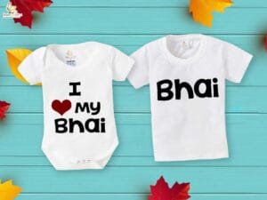 Rakshabandhan Special Combo White T-Shirts Sets for Brother and Sister Combo Pack of 2