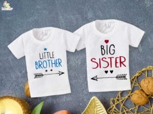 Rakshabandhan Special Combo White T-Shirts Sets for Brother and Sister Combo Pack of 2