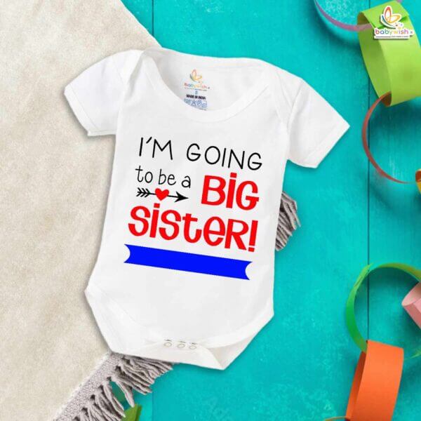 Brother-Sister Matching Rompers | "I'M GOING TO BE SISTER" Bodysuit | Adorable Sibling Announcement Outfit | Brother-Sister Baby Clothes | Babywish - Image 5