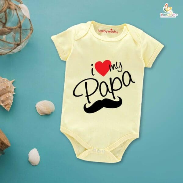 Fathers Day Special Baby Outfit Half Sleeve Unisex Multicolor Romper Onesies for Newborn baby - Image 4