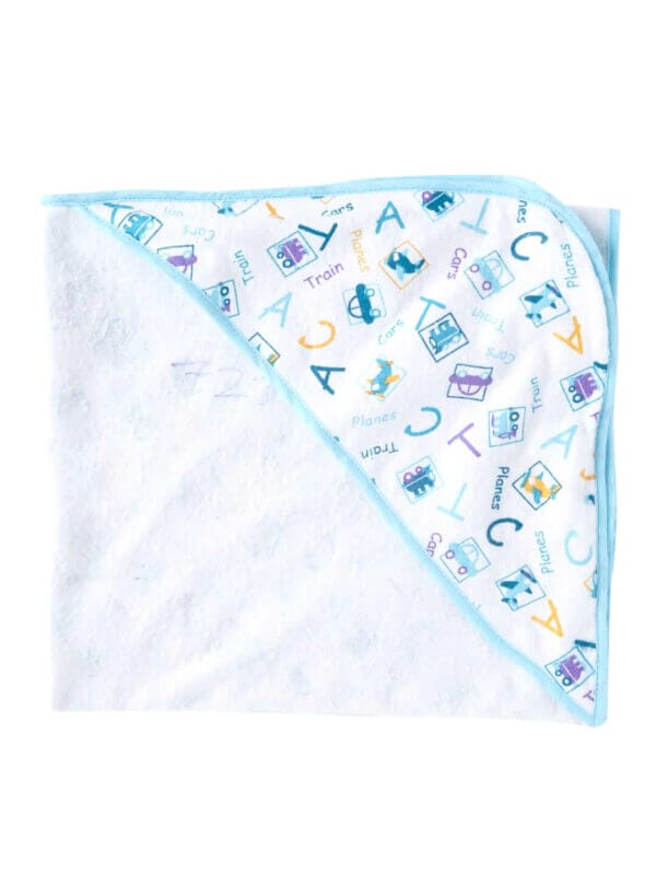 Baby Flannel hooded towels for new born Alphabets Printed Bath Towel for Boys and Girls Infants kids towel - Image 8