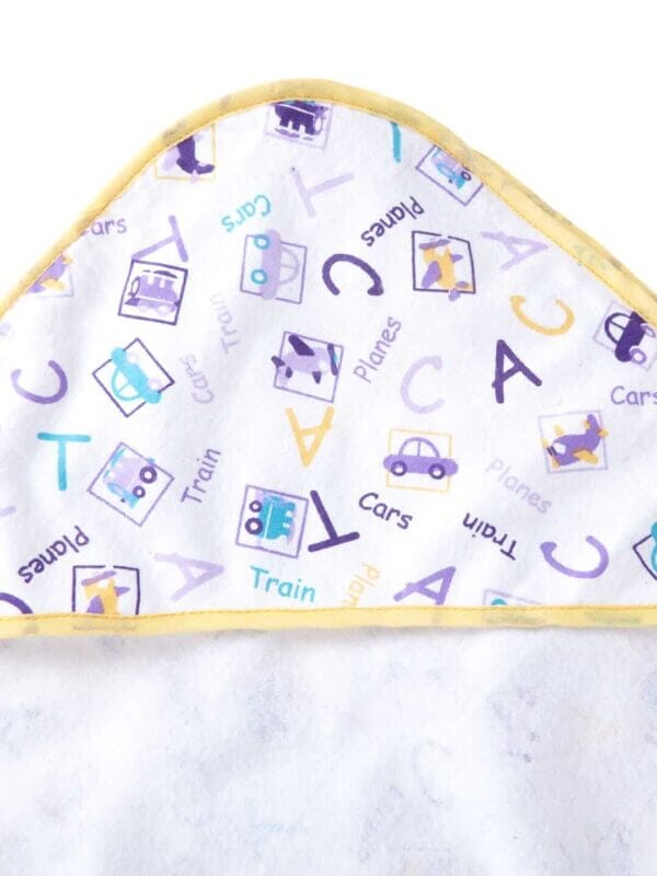 Baby Flannel hooded towels for new born Alphabets Printed Bath Towel for Boys and Girls Infants kids towel - Image 7