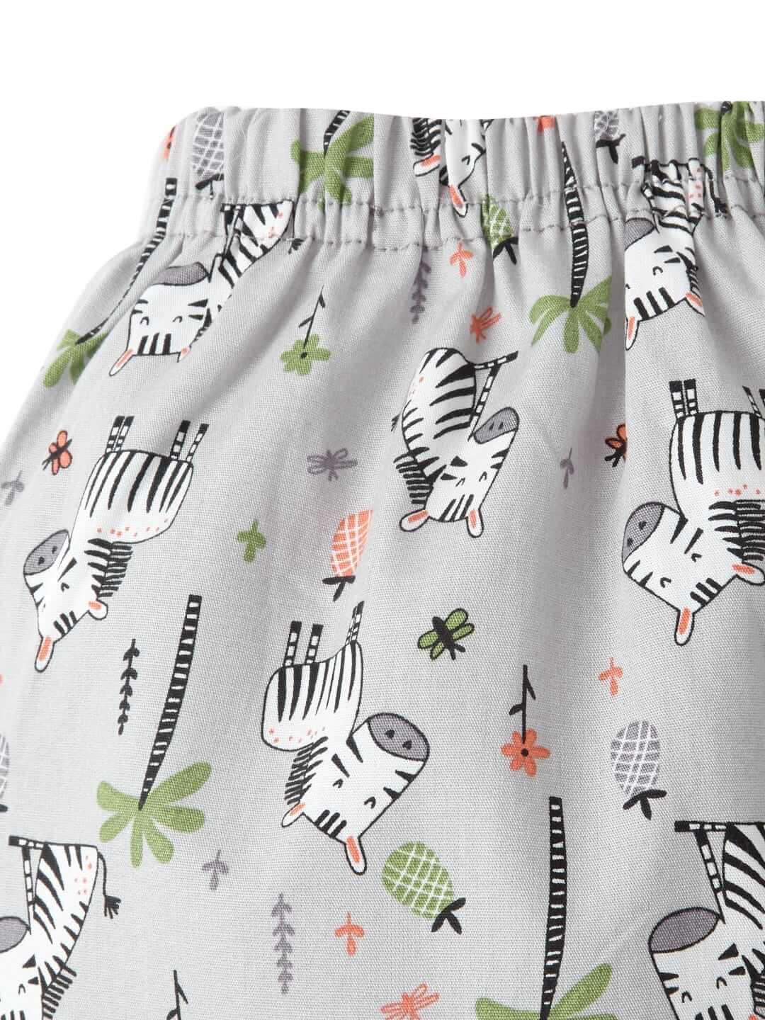 Kids Sleepsuit for Baby Boys and Girls Long Sleeve Topwear and Pajamas Set Baby Clothing Sleepwear Set Grey Zebra Print Perfect for Newborns and Toddlers - Image 6