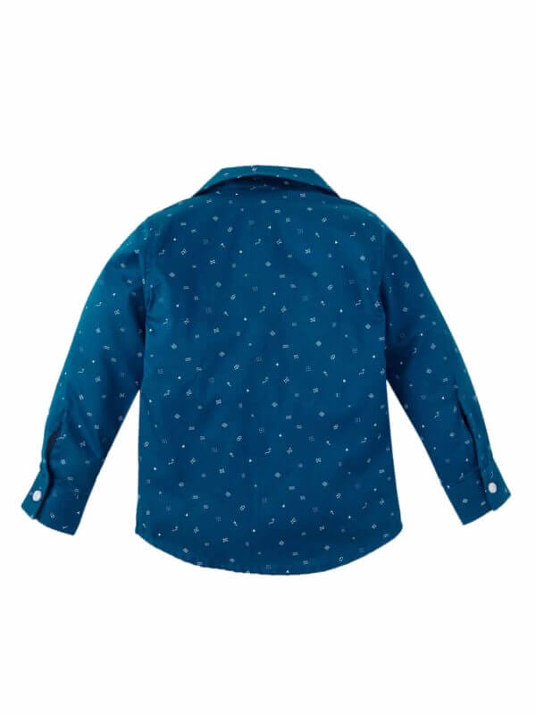 Toddler Boys Full Sleeve Shirt – Blue Christ Print Casual Shirt for Kids and Baby Boys – Comfortable Religious Theme Outfit for Daily Wear – Babywish - Image 3