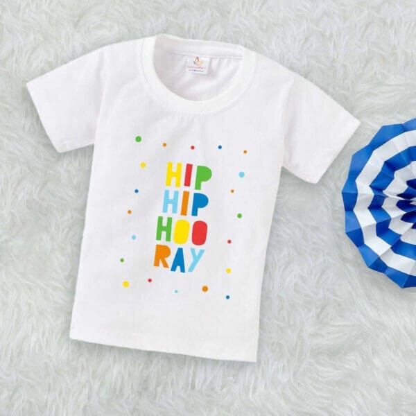 Printable Family T-shirt for Kids Clothes Unisex Newborn Topwear Outfit Cotton Tshirt Half Sleeve Round Neck Dress for Boy n Girl "Hip Hop Colorful Print" - Image 3