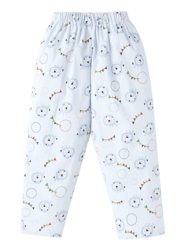 Kids Sleepsuit for Baby Boy’s and Girl’s Topwear and Pajamas Set Long Sleeve Sleepwear Baby Clothing Sets - White Lion Print - Image 4