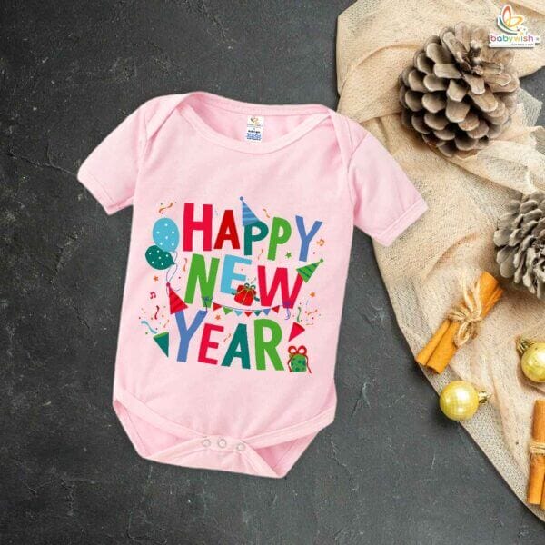 Babywish New Year Romper Clothes My First New Year Bodysuits Happy New Year With Gifts - Image 4