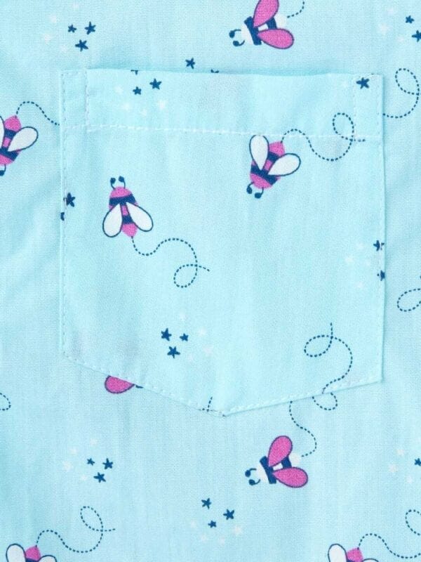 Kids Sleepsuit for Baby Boy’s and Girl’s Topwear and Pajamas Set Long Sleeve Sleepwear Baby Clothing Sets - Blue Butterfly Print - Image 5