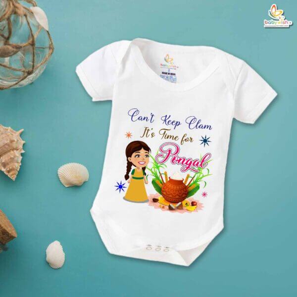 Babywish Pongal Romper Clothes My First Pongal Bodysuits Can't Keep Calm It's Pongal - Image 5