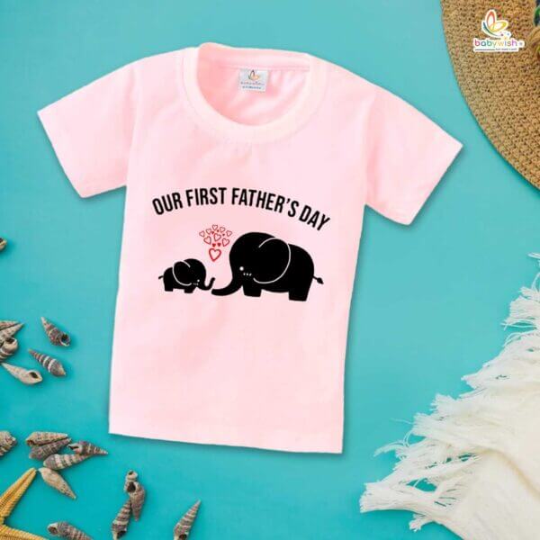 Father's Day Special T-Shirt for Boy’s and Girl’s Half Sleeve Topwear for Unisex Kids - Image 2