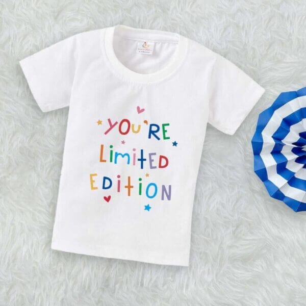 Printable Family T-shirt for Kids Clothes Unisex Newborn Topwear Outfit Cotton Tshirt Half Sleeve Round Neck Dress for Boy n Girl "Heart Editions Star Print" - Image 3