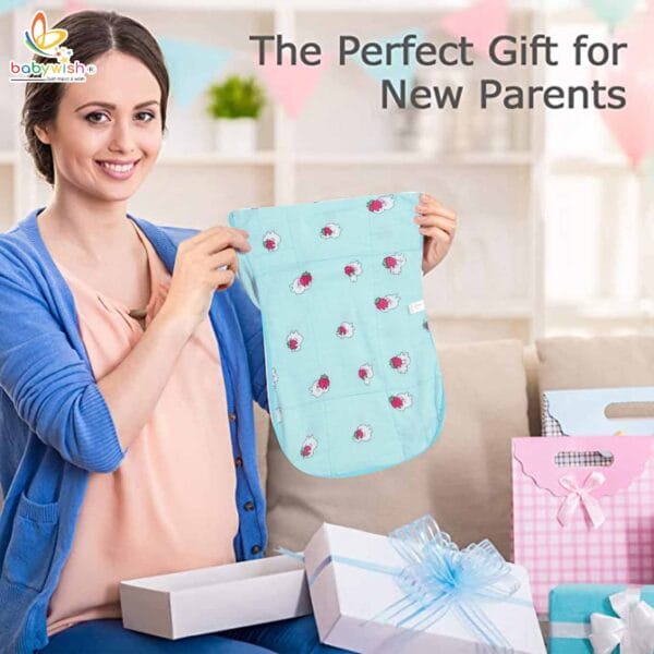 Soft muslin burp cloth for newborns – absorbent and gentle baby towel by Babywish