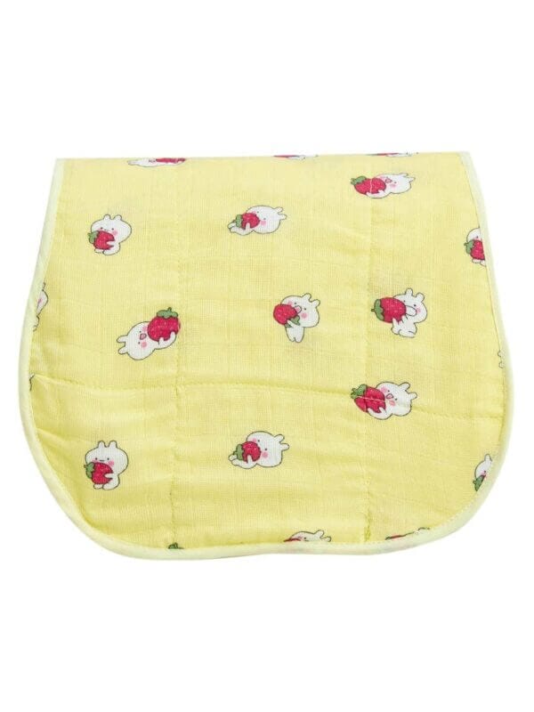 Yellow muslin burp cloth for babies – soft and absorbent cotton feeding towel by Babywish