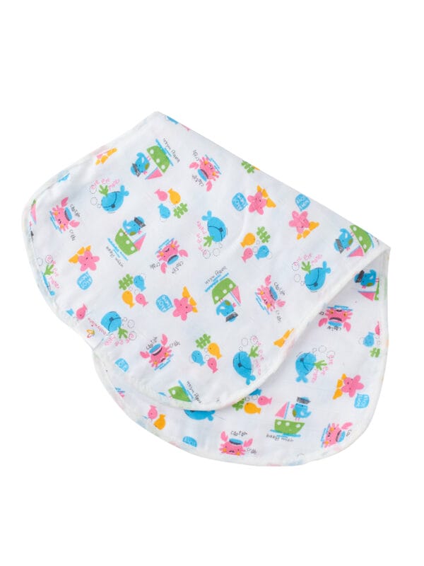Cotton Baby Burp Cloth with Ocean Print