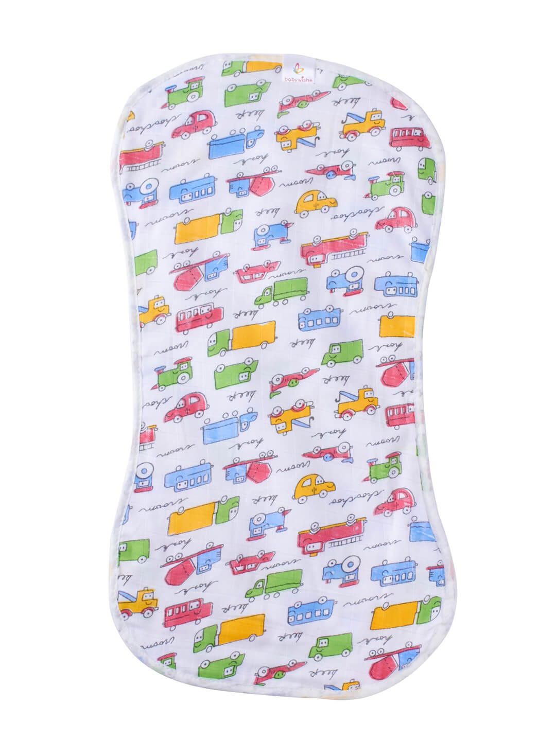 Cotton Baby Burp Cloth with Vehicle Print